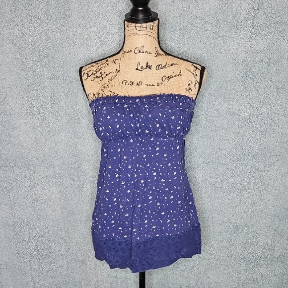 Heritage 1981 Blue Strapless Top - Picture 1 of 8